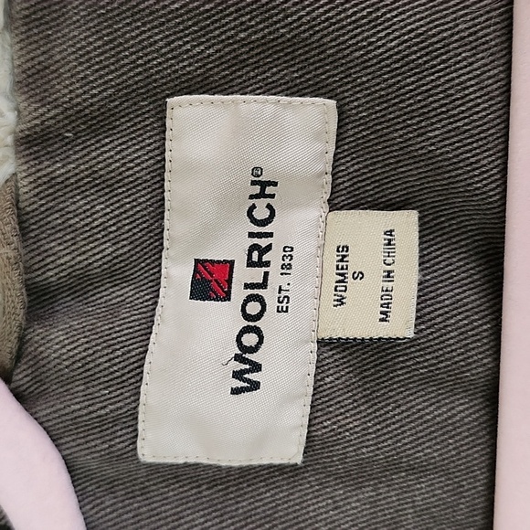 Woolrich utility sherpa lined hooded jacket olive green thrashed distressed smal - Picture 4 of 14